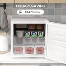 HOMCOM 35L Tabletop Freezer with Removable Wire Shelf and Two Keys