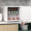 HOMCOM 35L Tabletop Freezer with Removable Wire Shelf and Two Keys