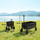 Outsunny 95L Foldable Festival Trolley on Wheels, Black