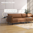 HOMCOM Nesting Tables Set of 2, Side End Table with Glass Top, Gold Tone