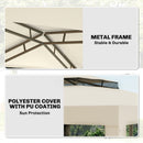 Outsunny 3 x 3 m Gazebo, Netting Party Tent w/ Double Tier Roof, Beige