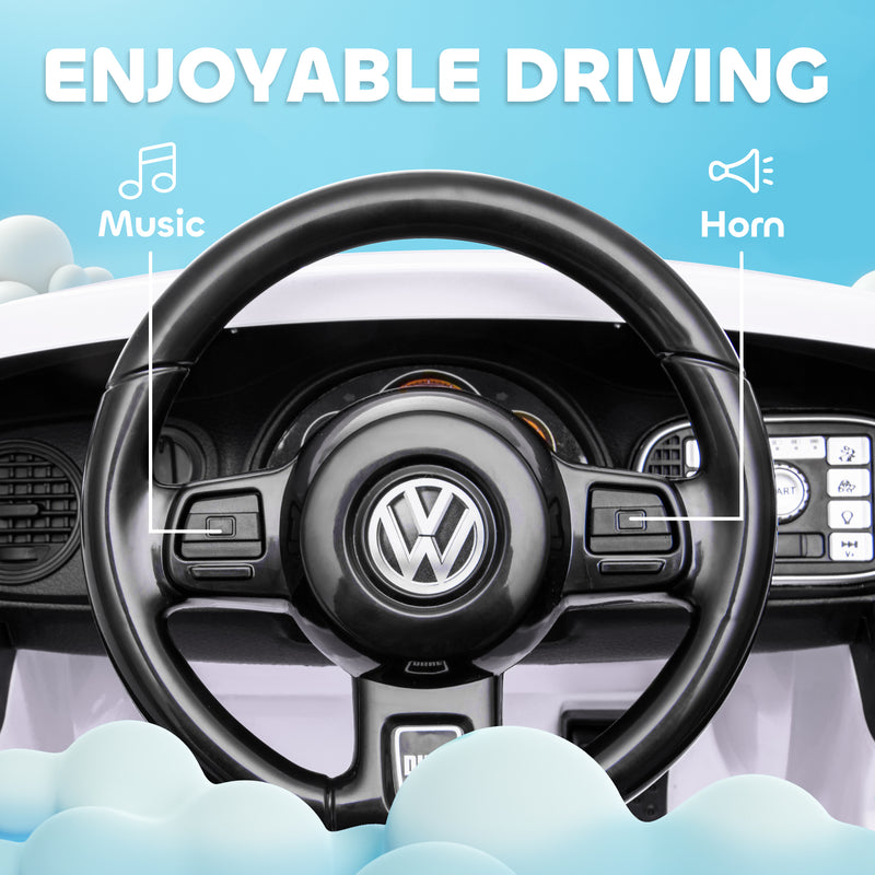 AIYAPLAY Volkswagen Beetle Licensed 12V Ride on Car w/ Remote Control