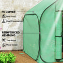Outsunny Mini Pop Up Greenhouse W/ Reinforced PE Cover, Zipper Door, White