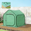 Outsunny Mini Pop Up Greenhouse W/ Reinforced PE Cover, Zipper Door, White