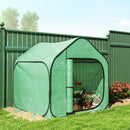Outsunny Mini Pop Up Greenhouse W/ Reinforced PE Cover, Zipper Door, White