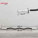 SPORTNOW 4ft Olympic EZ Curl Bar, Barbell Bar for 2" Weight Plates