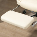 HOMCOM Executive Office Chair, Recliner Computer Chair with Footrest, Cream