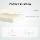 HOMCOM Executive Office Chair, Recliner Computer Chair with Footrest, Cream