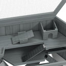 PawHut 3 Tier Wooden Hamster Cage Gerbil Play Centre W/ Sliding Tray Ramps