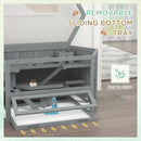 PawHut 3 Tier Wooden Hamster Cage Gerbil Play Centre W/ Sliding Tray Ramps