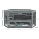 PawHut 3 Tier Wooden Hamster Cage Gerbil Play Centre W/ Sliding Tray Ramps