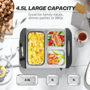 HOMCOM 4.5L Electric Food Warmer Buffet Server with Lids Cool Touch Handles