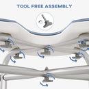 HOMCOM Aluminium Shower Stool For Elderly Disabled Non-Slip Bath Stool Blue