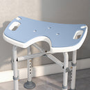 HOMCOM Aluminium Shower Stool For Elderly Disabled Non-Slip Bath Stool Blue