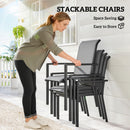 Outsunny 5 Pieces Outdoor Dining Set For 4, Patio Furniture Set, Dark Grey