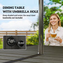 Outsunny 5 Pieces Outdoor Dining Set For 4, Patio Furniture Set, Dark Grey