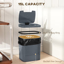 HOMCOM 15L Sensor Bin, Automatic Touchless Kitchen Bin, Battery Operated