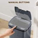 HOMCOM 15L Sensor Bin, Automatic Touchless Kitchen Bin, Battery Operated