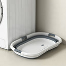 PawHut 27L Dog Bath Tub Foldable Pet Bathtub With Drain Hole Grey