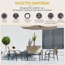 Outsunny 4pcs Patio Furniture Set Garden Sofa Glass Top Coffee Table Beige