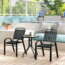 Outsunny Stackable Patio Bistro Set, 3 Pieces Garden Furniture Set