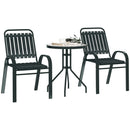 Outsunny Stackable Patio Bistro Set, 3 Pieces Garden Furniture Set