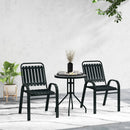 Outsunny Stackable Patio Bistro Set, 3 Pieces Garden Furniture Set