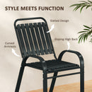 Outsunny Stackable Patio Bistro Set, 3 Pieces Garden Furniture Set