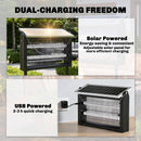 Outsunny Solar Bug Zapper Outdoor, Mosquito Fly Zapper W/ 4.3 M Cord, Black
