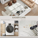 HOMCOM Swirl Pattern Washable Rug, Allergy-Friendly Floor Carpet, Cream