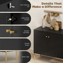 HOMCOM Modern Sideboard Buffet Cabinet with Fluted Doors, Coffee Bar Cabinet
