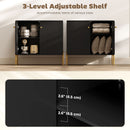 HOMCOM Modern Sideboard Buffet Cabinet with Fluted Doors, Coffee Bar Cabinet