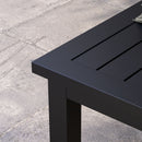 Outsunny Aluminium Outdoor Coffee Table Patio Table, Black