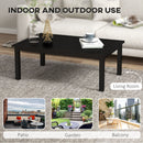 Outsunny Aluminium Outdoor Coffee Table Patio Table, Black