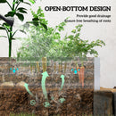 Outsunny Galvanised Raised Garden Bed Metal Planter Box, Silver