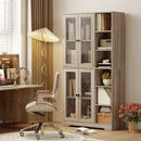 HOMCOM 172 cm Tall Kitchen Cupboard, Pantry Storage Cabinet, Light Grey