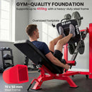 SPORTNOW Leg Press Machine with Wheels, Adjustable Leg Extension Machine