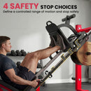 SPORTNOW Leg Press Machine with Wheels, Adjustable Leg Extension Machine