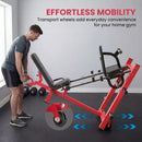 SPORTNOW Leg Press Machine with Wheels, Adjustable Leg Extension Machine