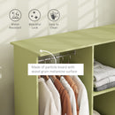 HOMCOM Mobile Double Open Wardrobe w/ Clothes Hanging Rail Colthing