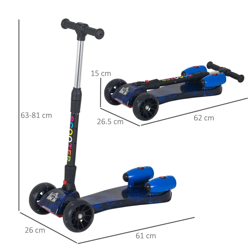 HOMCOM Scooter for Kids  for ages 3 - 6 Years Blue