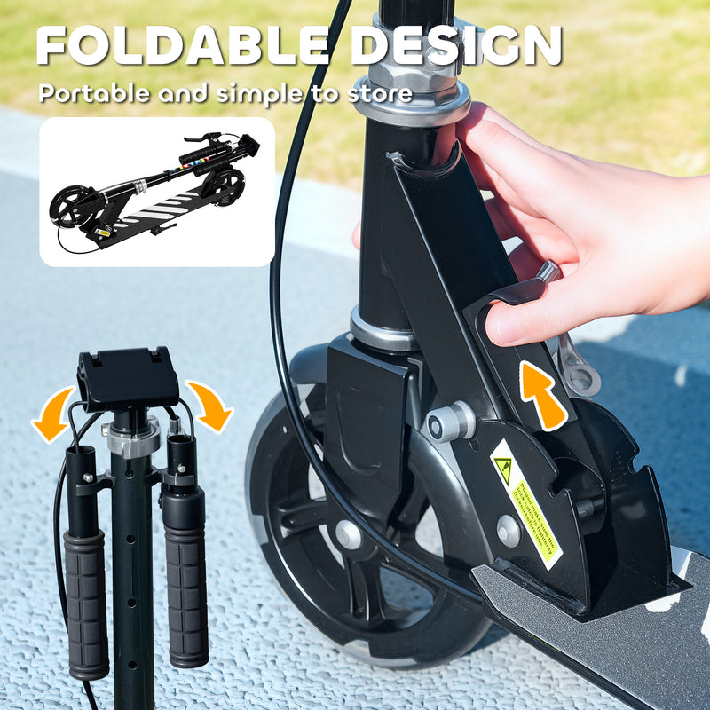 AIYAPLAY Scooter for Kids, Folding Kick Scooter w/ Adjustable Handle