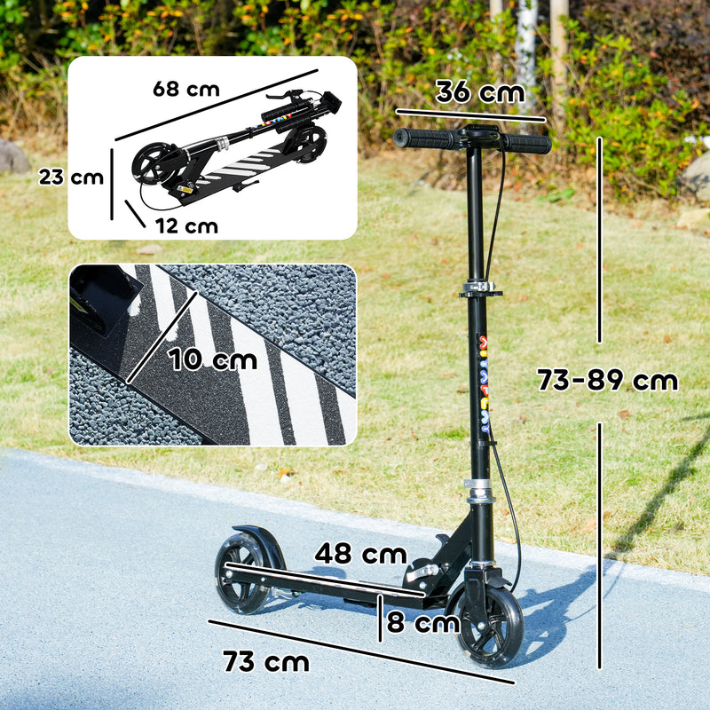 AIYAPLAY Scooter for Kids, Folding Kick Scooter w/ Adjustable Handle