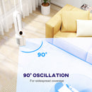 HOMCOM Bladeless Tower Fan with UV Sterilisation & Humidifier, Oscillation