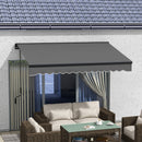 Outsunny 3 X 2m Electric Retractable Awning, Aluminium Frame - Grey