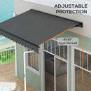 Outsunny 3 X 2m Electric Retractable Awning, Aluminium Frame - Grey