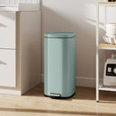 HOMCOM 30L Kitchen Bin, Pedal Bin with Lid, Removable Inner Bucket, Green