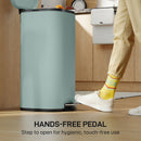 HOMCOM 30L Kitchen Bin, Pedal Bin with Lid, Removable Inner Bucket, Green