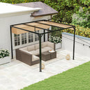 Outsunny 3 x 3(m) Pergola with Retractable Roof & Roller Shade