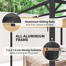 Outsunny 3 x 3(m) Pergola with Retractable Roof & Roller Shade